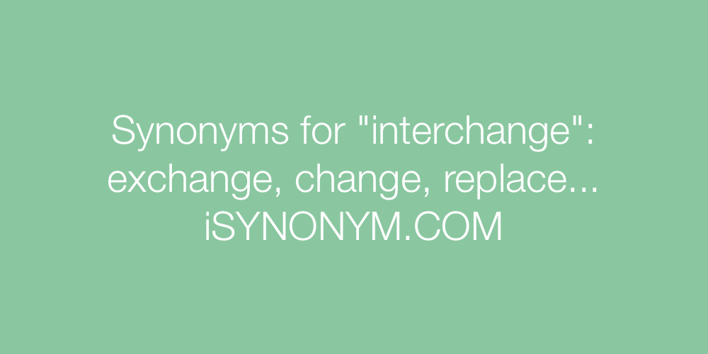 Synonyms interchange