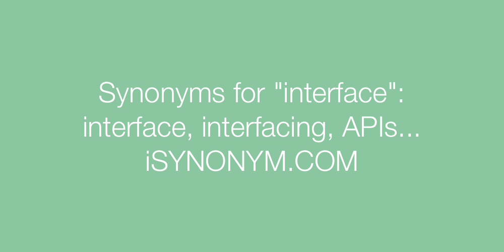 Synonyms interface