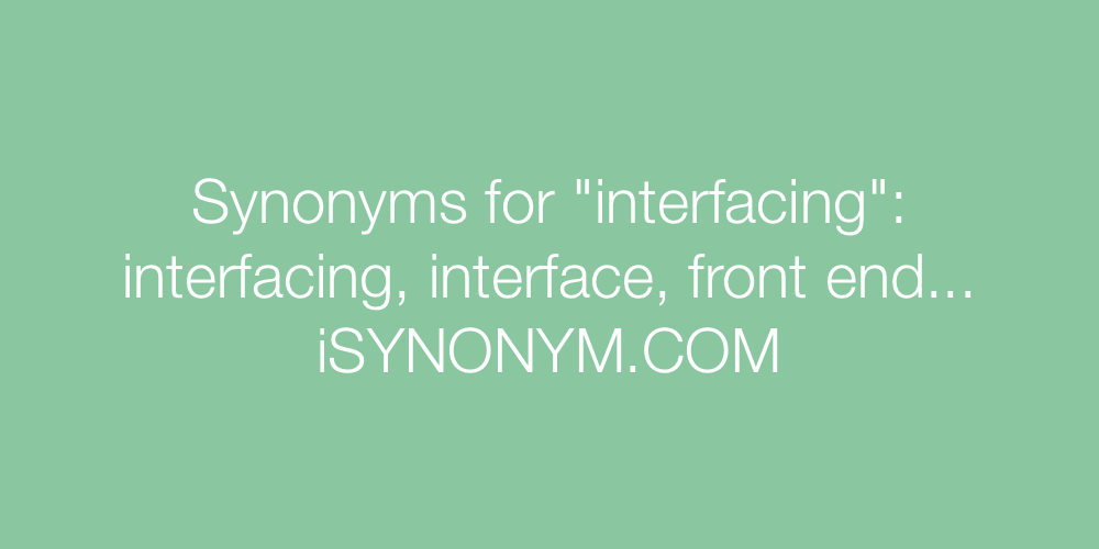 Synonyms interfacing