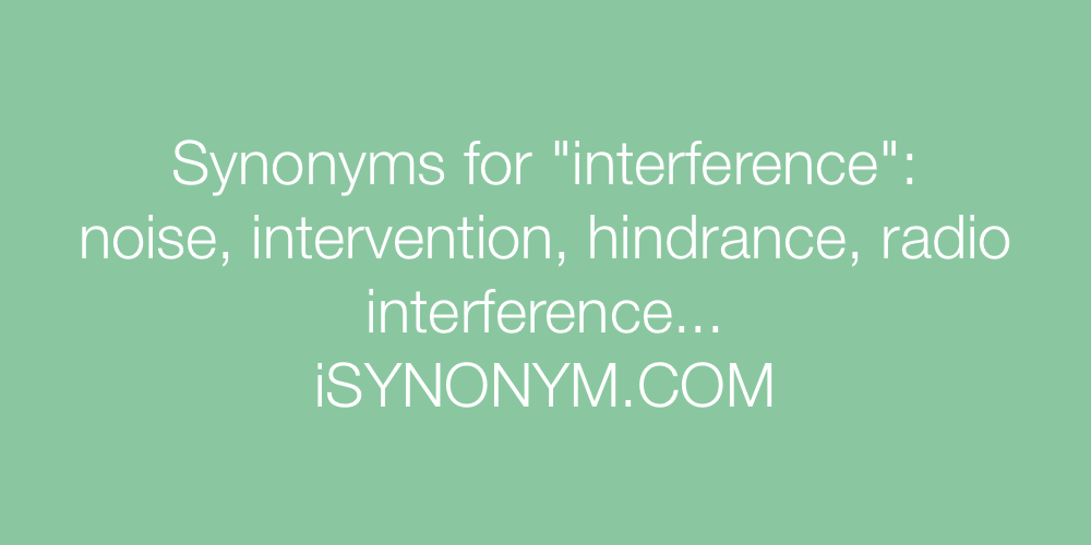 Synonyms interference
