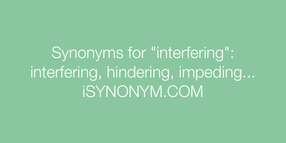 Synonyms interfering