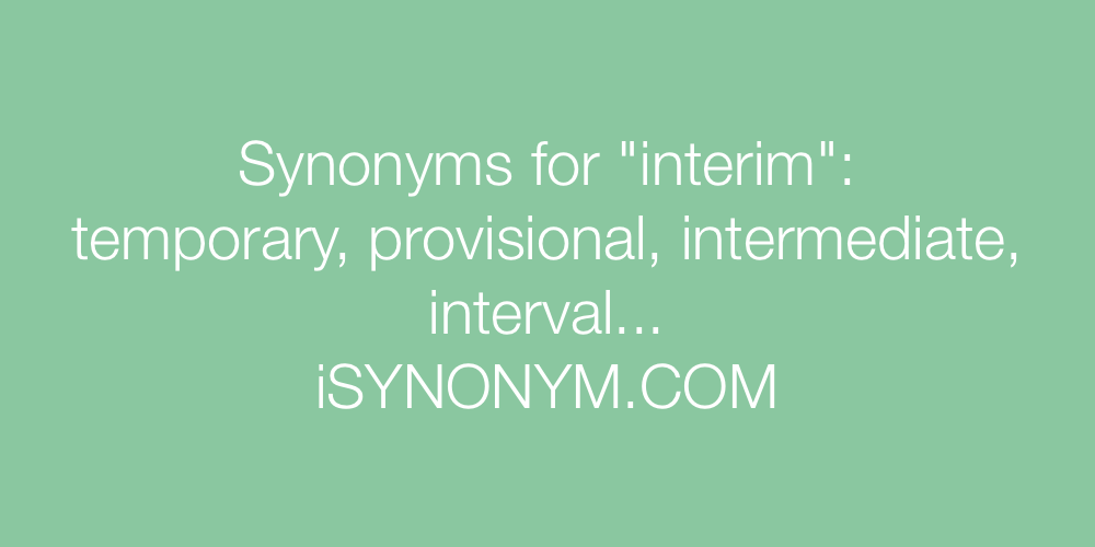 Synonyms interim