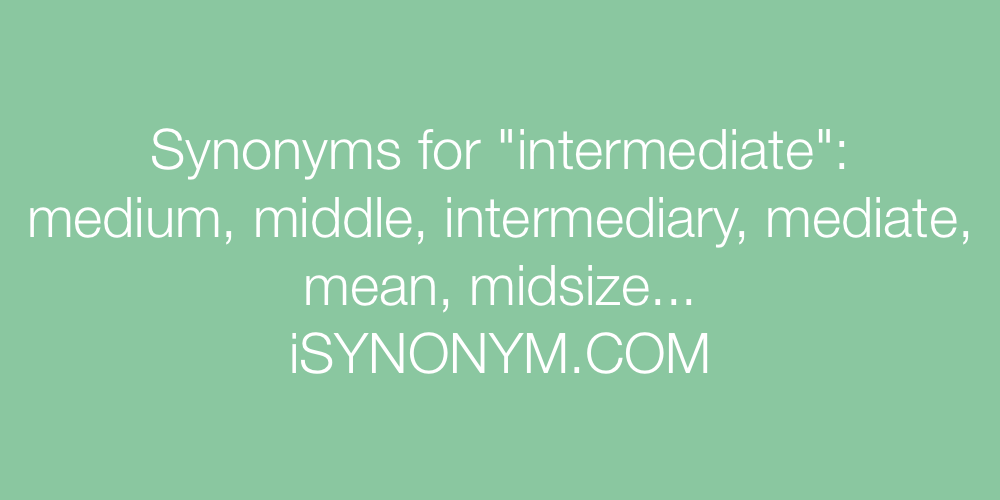 Synonyms intermediate