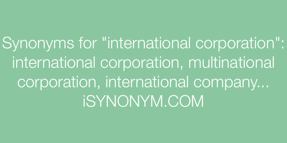 Synonyms international corporation