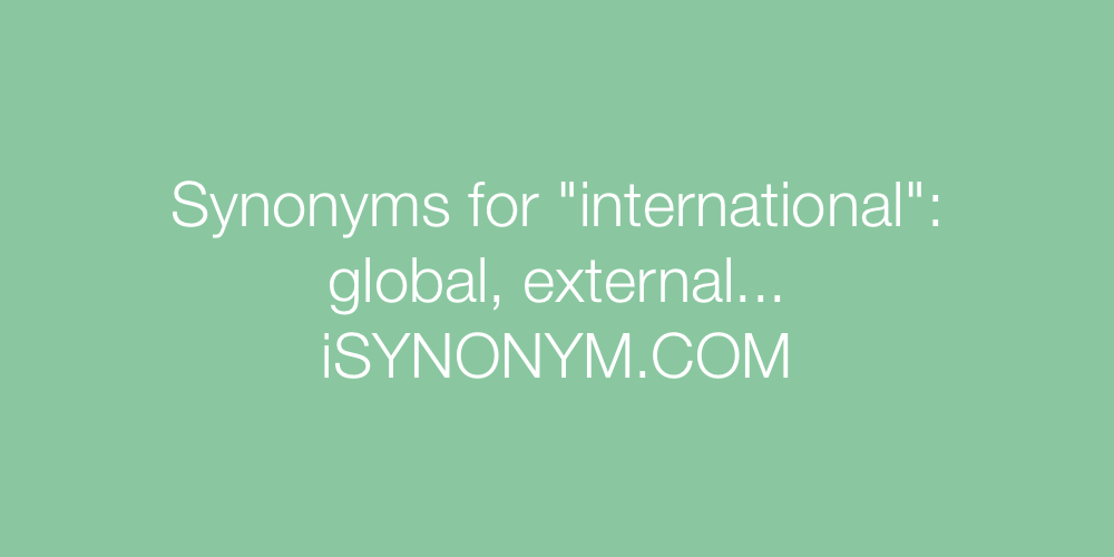 Synonyms international
