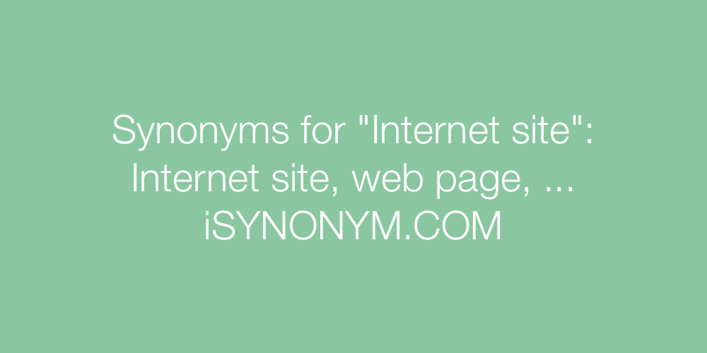 Synonyms Internet site