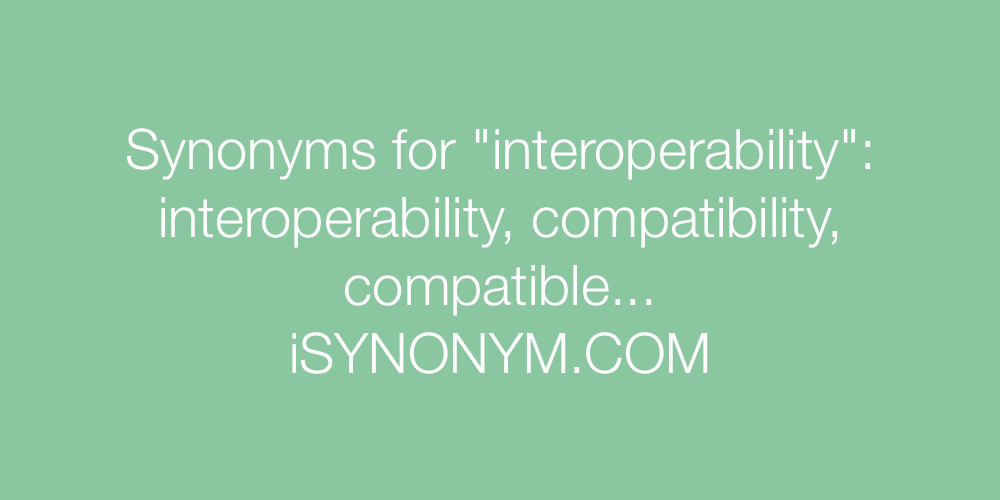 Synonyms interoperability