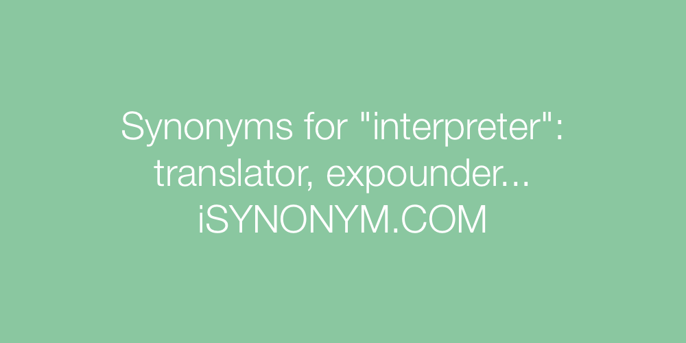 Synonyms interpreter