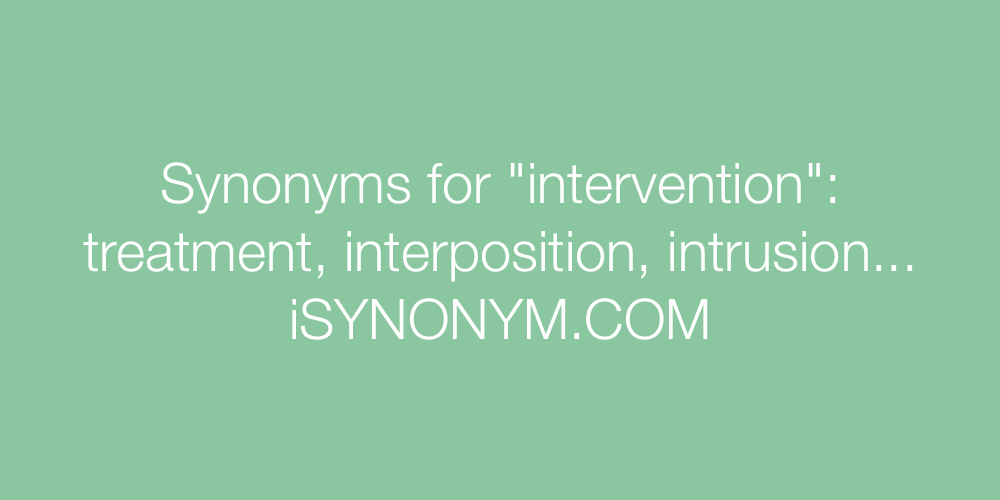 Synonyms intervention