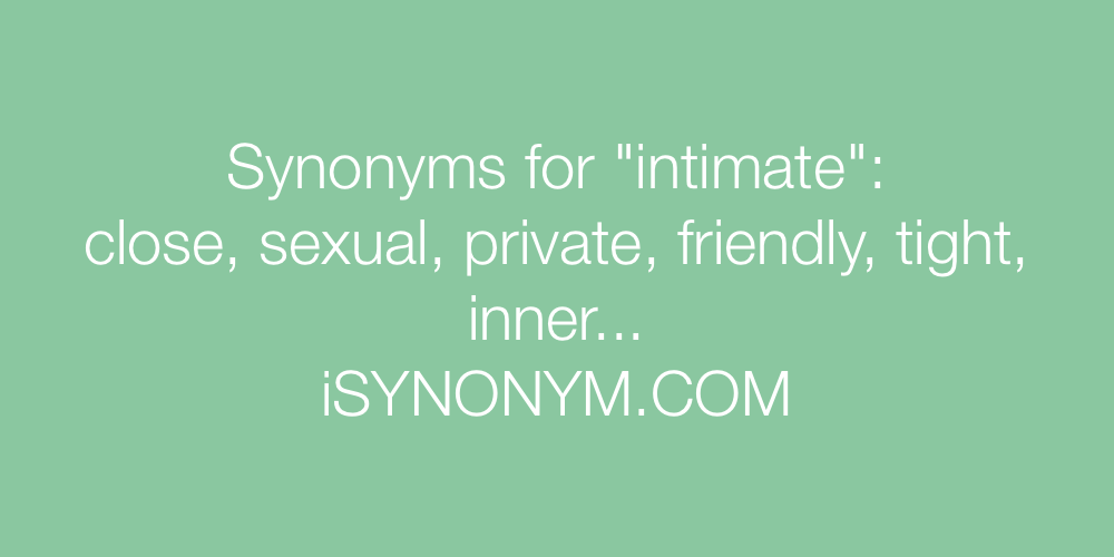Synonyms intimate