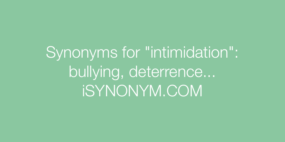 Synonyms intimidation
