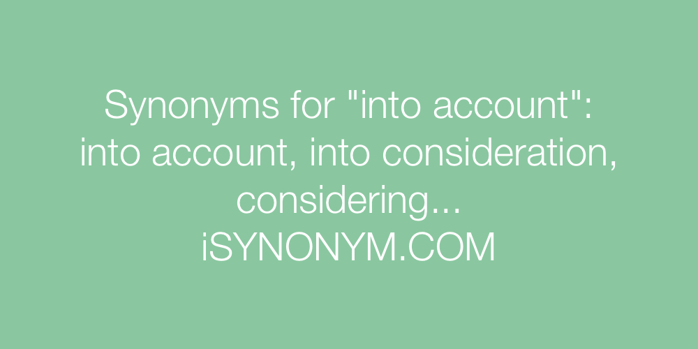 Synonyms into account