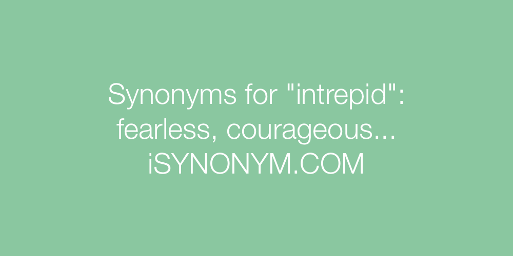 Synonyms intrepid