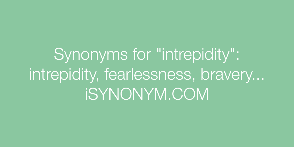 Synonyms intrepidity