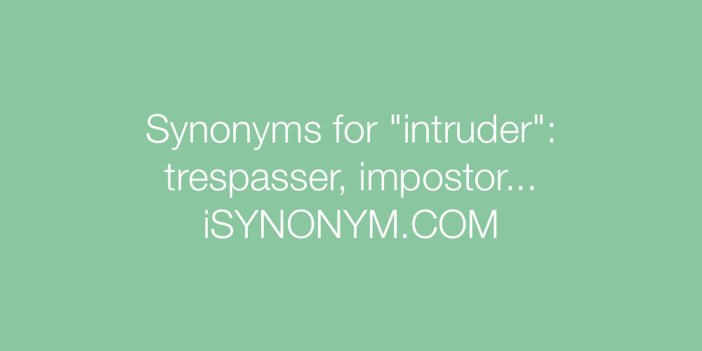 Synonyms intruder