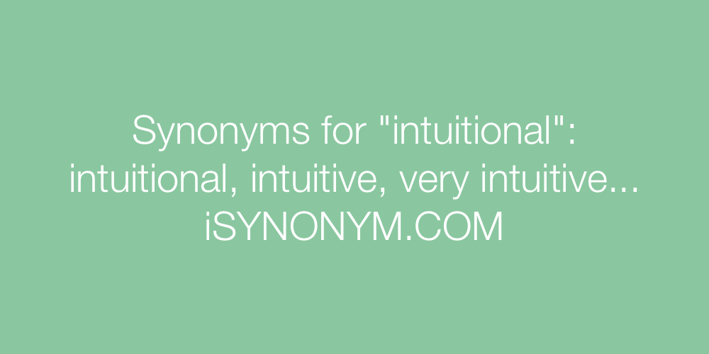 Synonyms intuitional