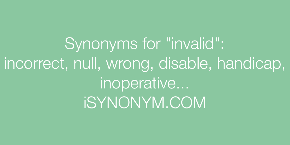 Synonyms invalid