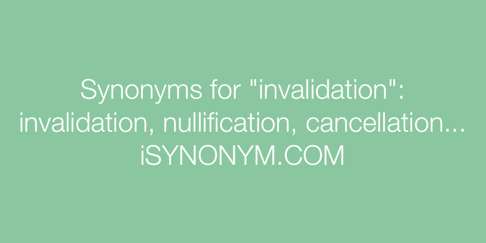 Synonyms invalidation