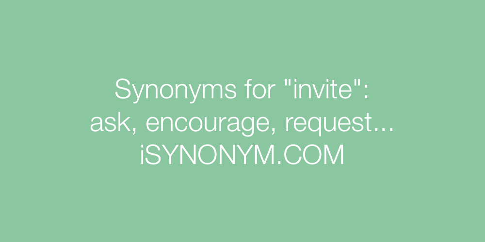 Synonyms invite