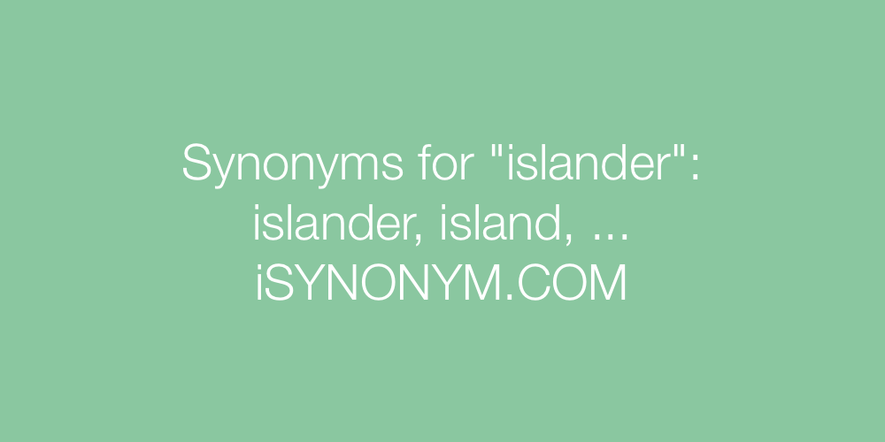 Synonyms islander