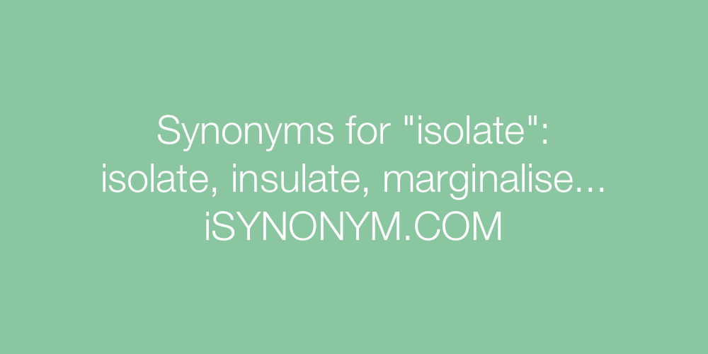 Synonyms isolate