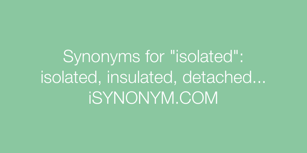 Synonyms isolated