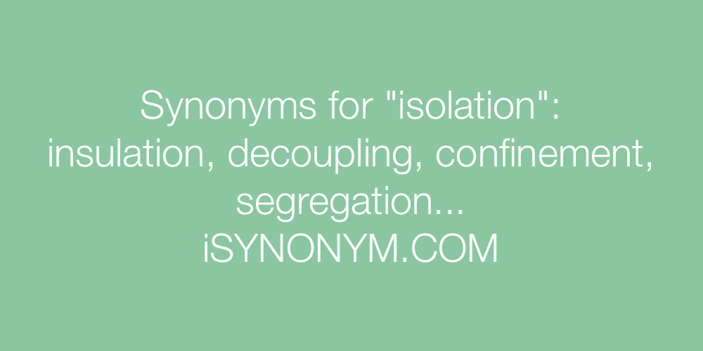 Synonyms isolation