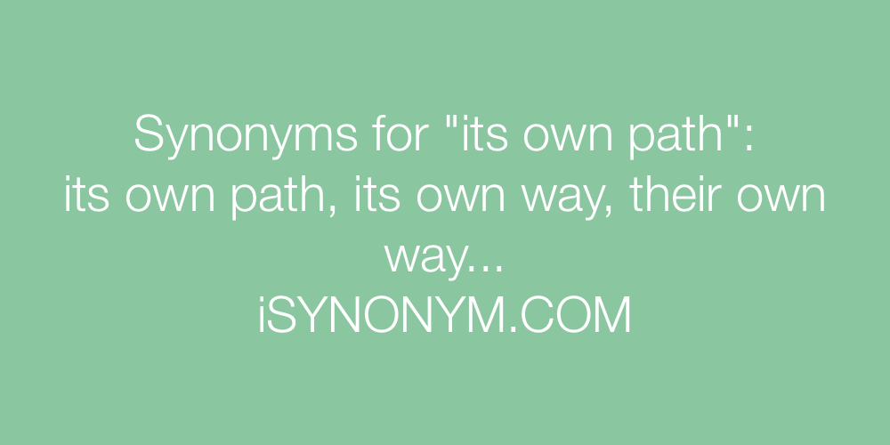 Synonyms its own path