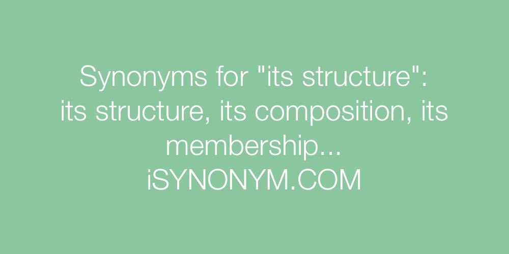 Synonyms its structure