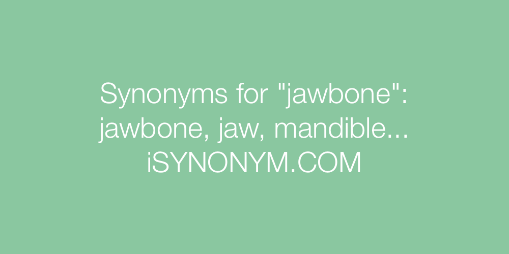 Synonyms jawbone