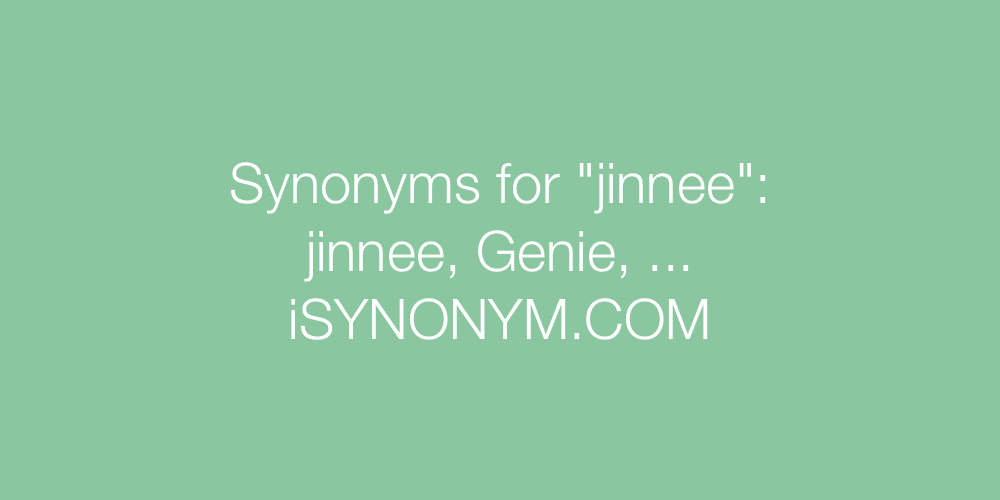 Synonyms jinnee