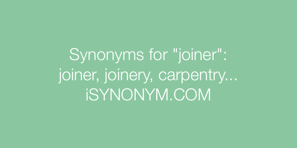 Synonyms joiner