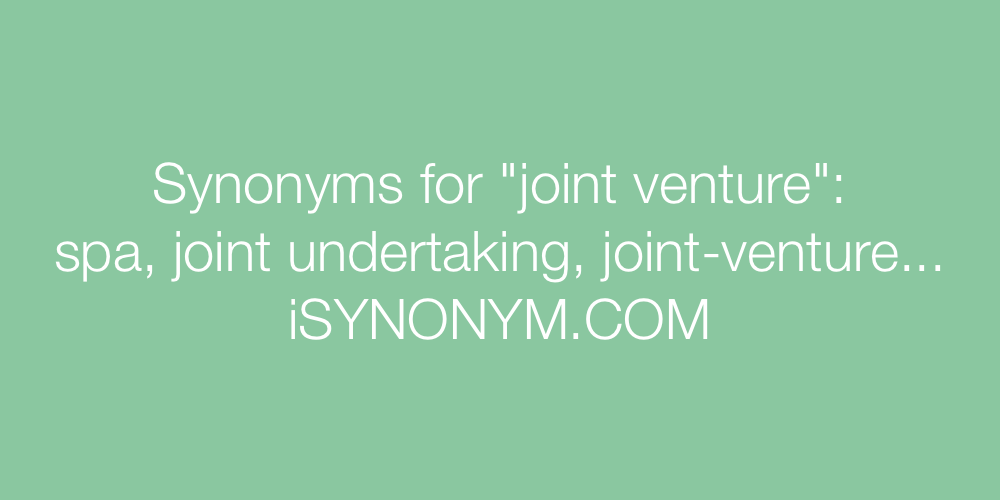 Synonyms joint venture