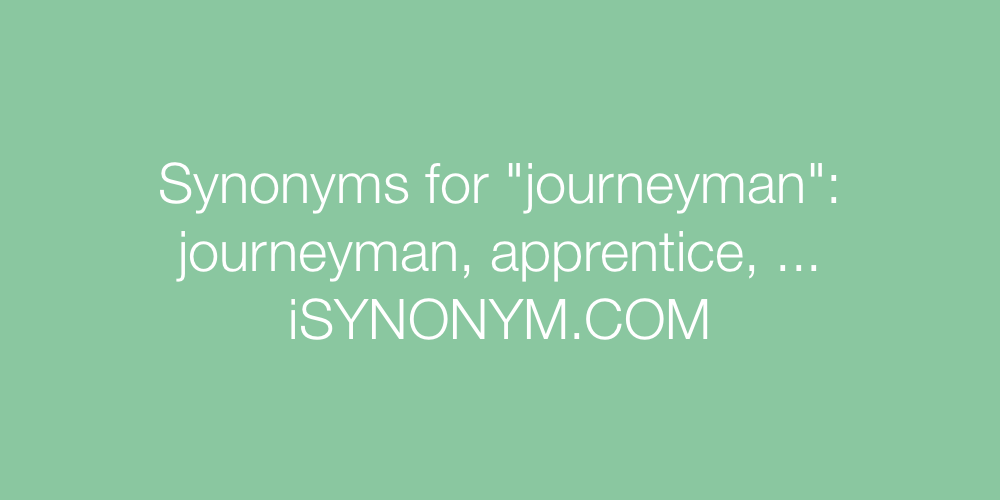Synonyms journeyman