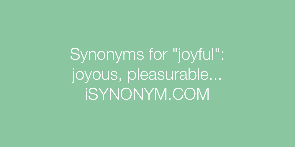 Synonyms joyful