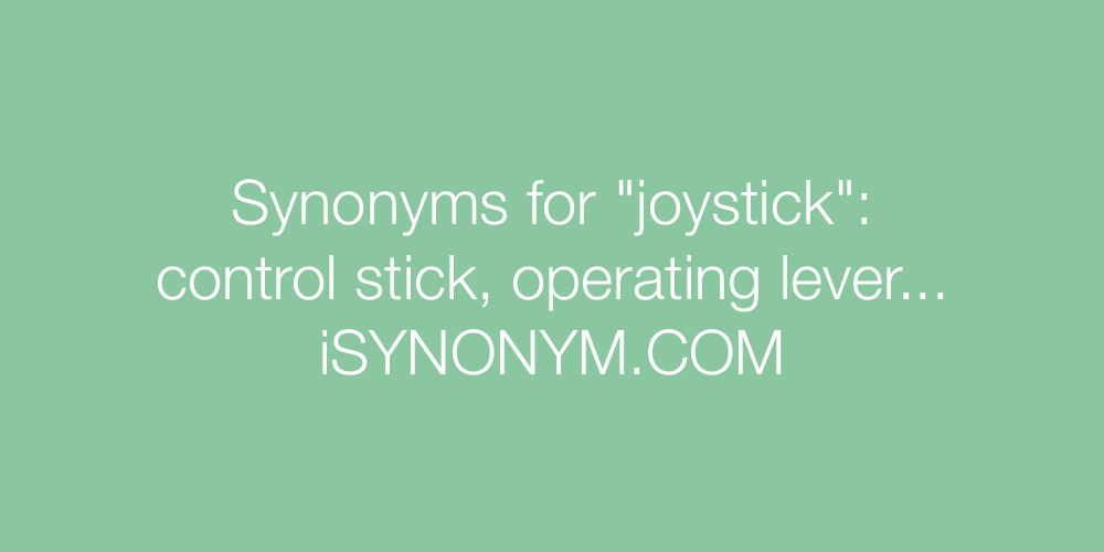 Synonyms joystick