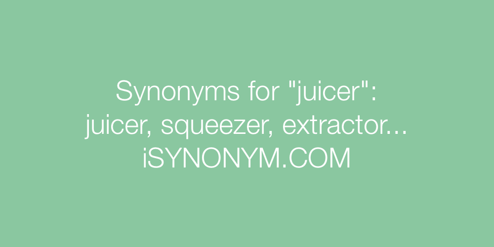 Synonyms juicer