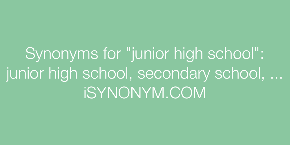 Synonyms junior high school