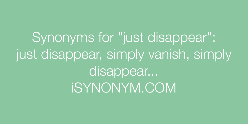 Synonyms just disappear