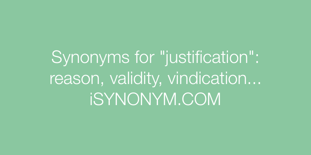 Synonyms justification