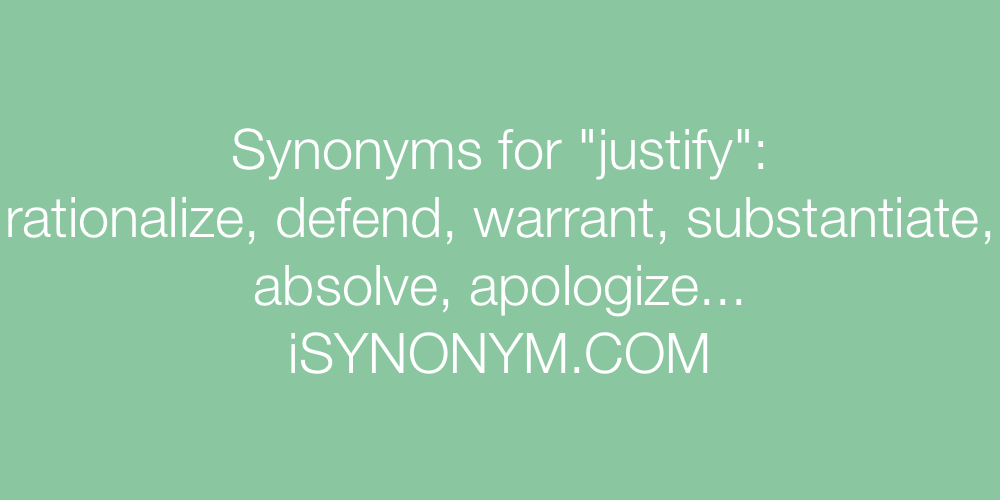 Synonyms justify