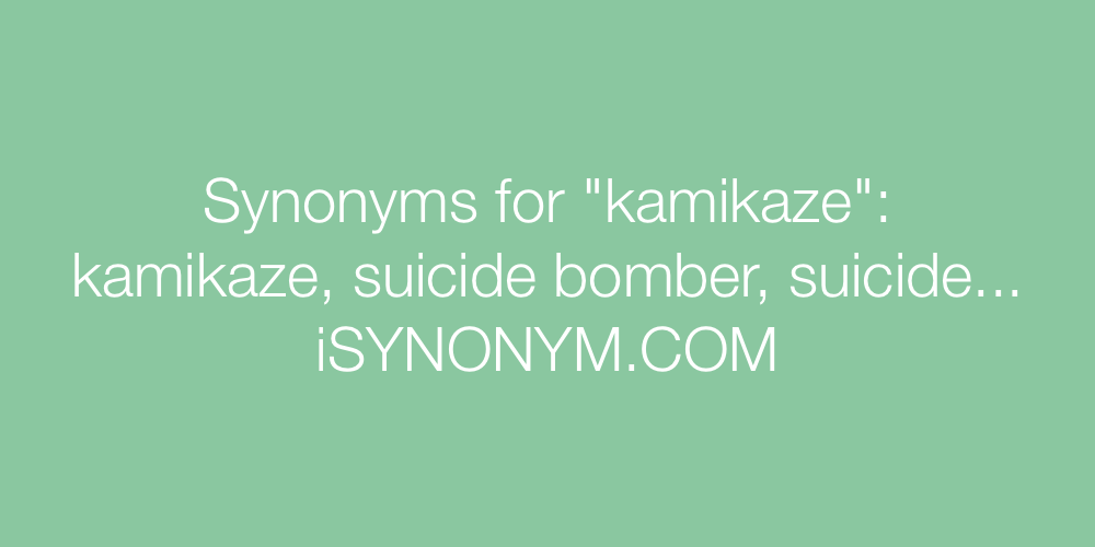 Synonyms kamikaze