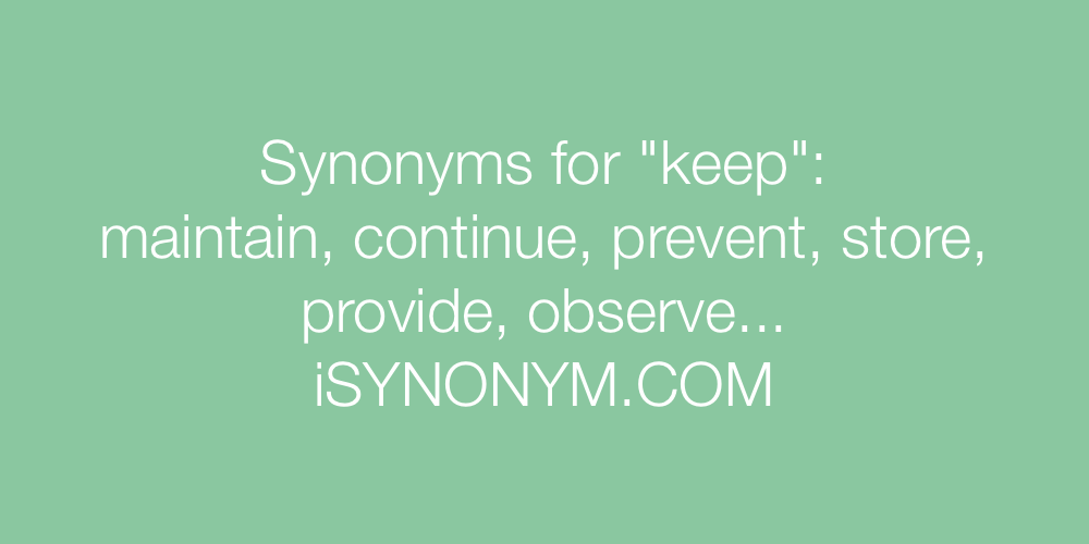 Synonyms keep