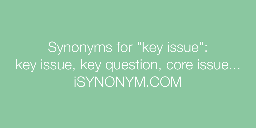 Synonyms key issue