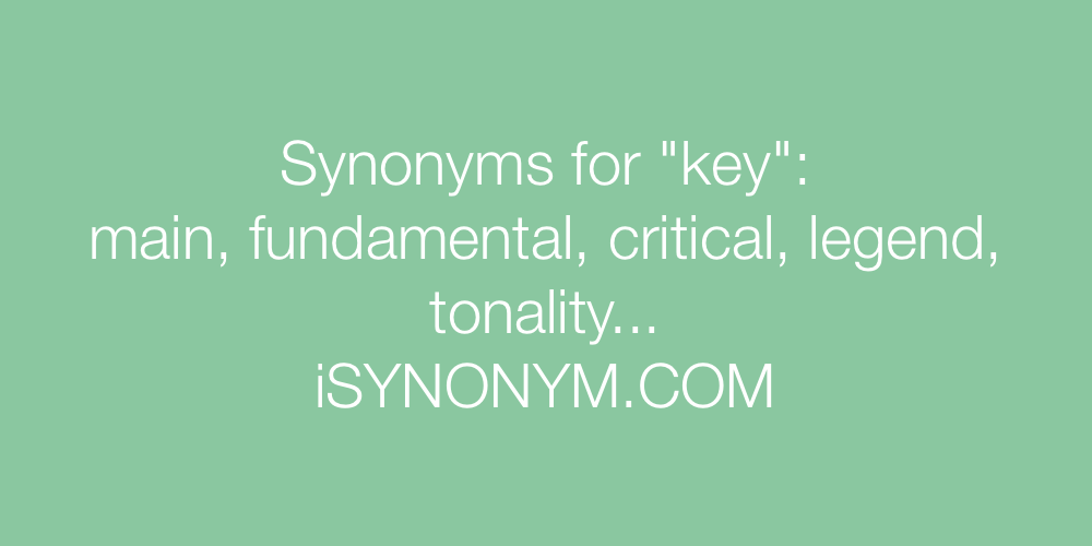 Synonyms key