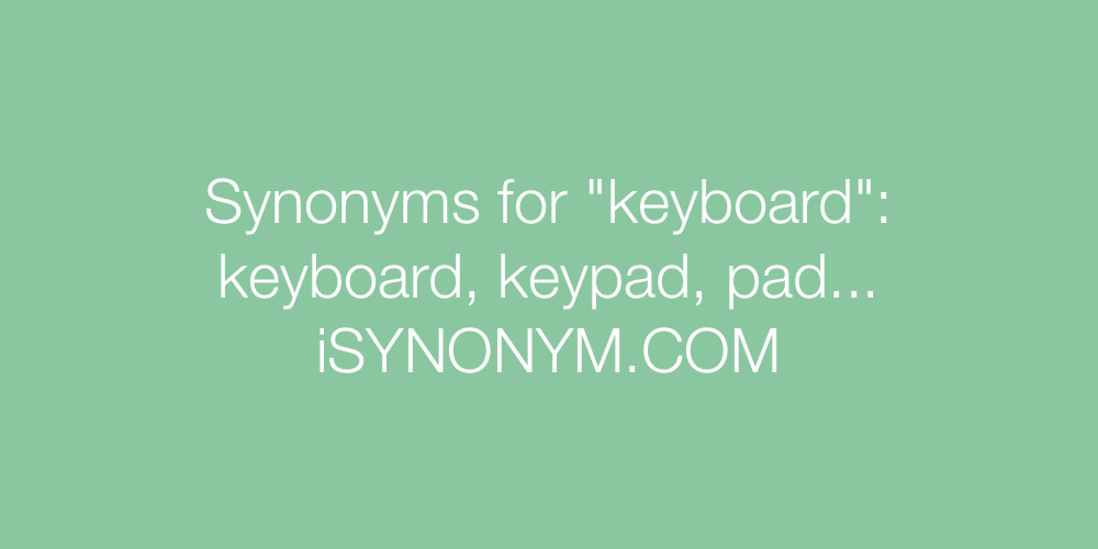 Synonyms keyboard
