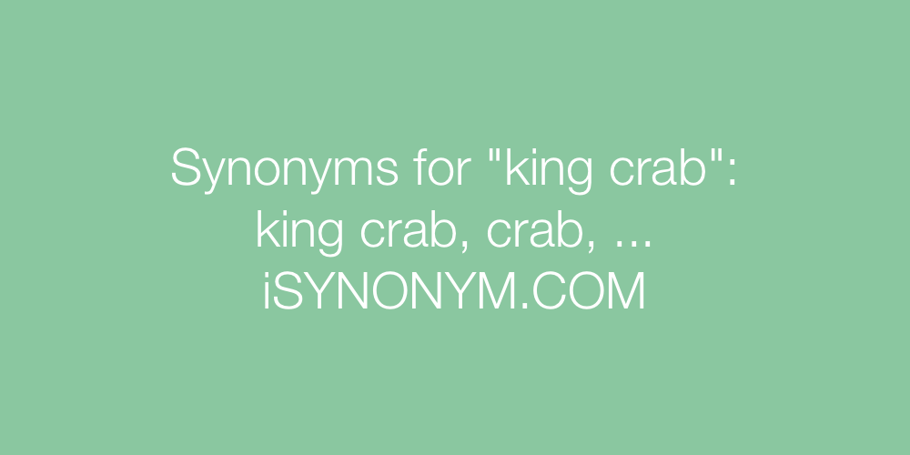 Synonyms king crab