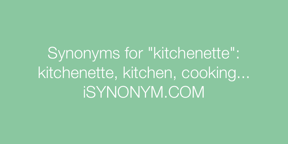 Synonyms kitchenette