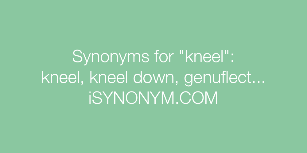 Synonyms kneel