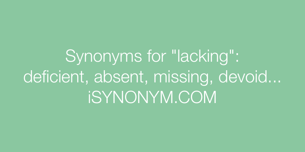 Synonyms lacking